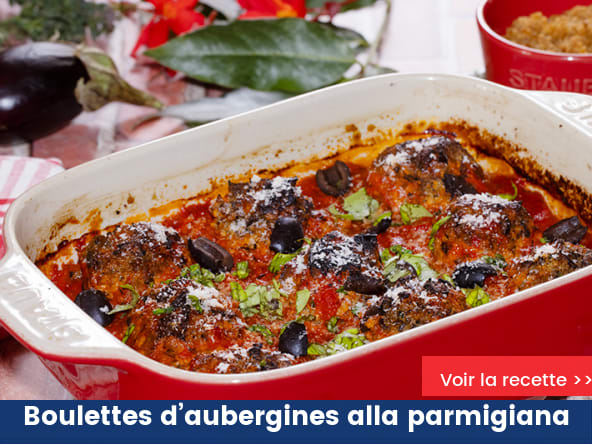 Boulettes d’aubergines alla parmigiana